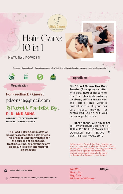 Natural Hair Care Pack 10 in 1 (100 grm)