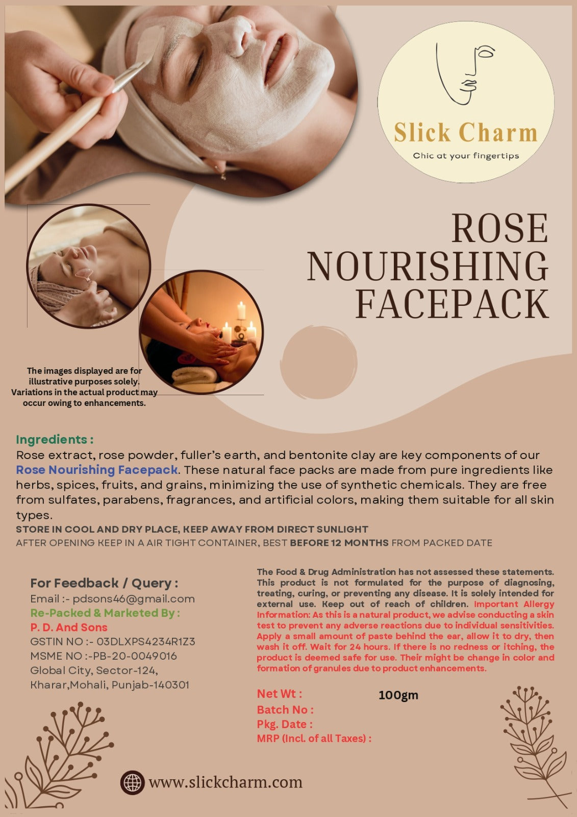 Rose Nourishing Facepack (100 grm)